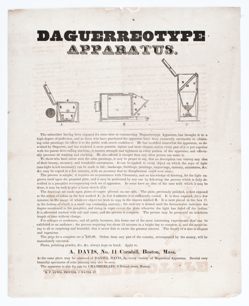 Daguerreotype Apparatus broadside