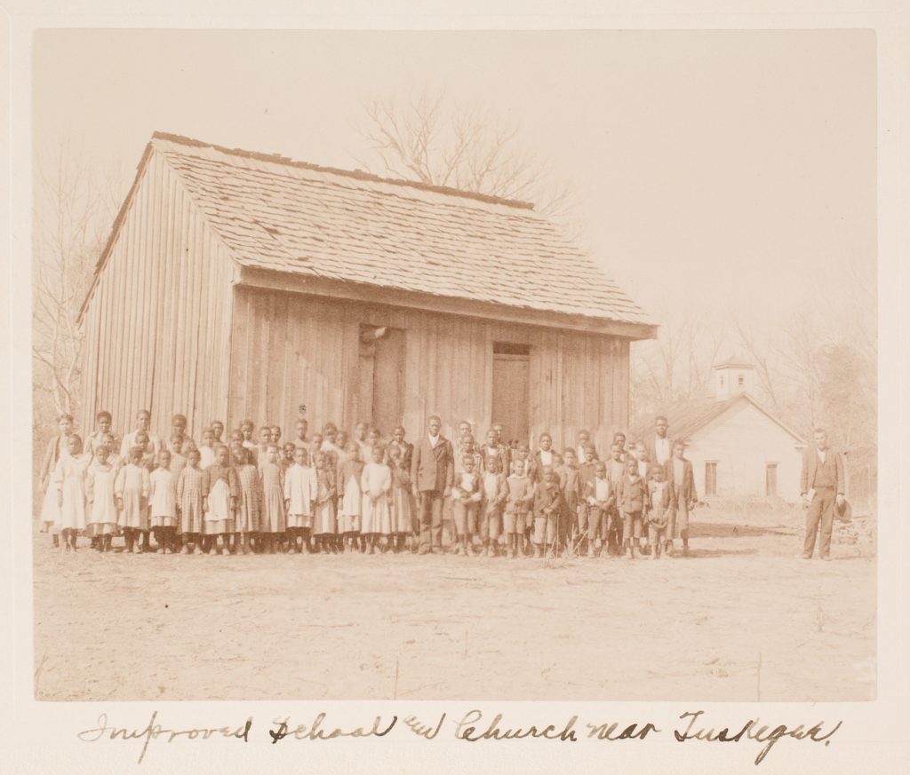 Improved school and church near Tuskegee