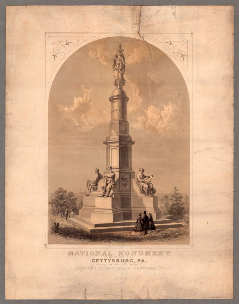 "National monument to be erected at Gettysburg, Pa. -- ." By James Goodwin Batterson. (New York: Major & Knapp, ca. 1863-1867)