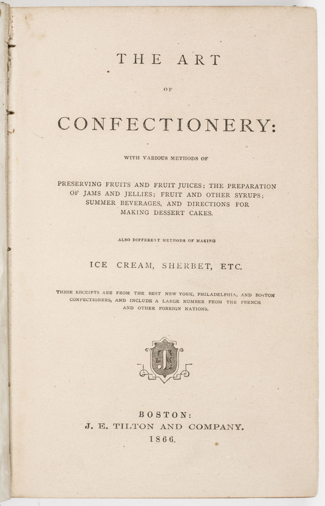The Art of Confectionery title page