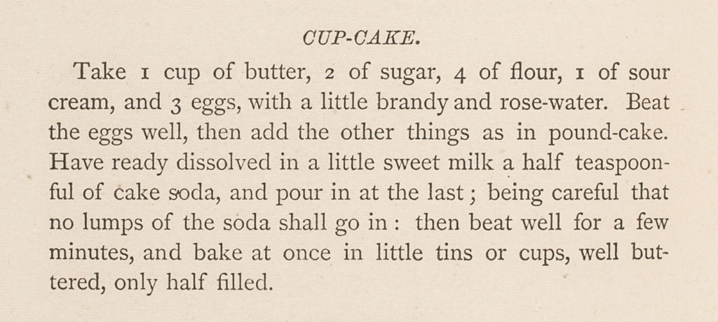 Recipe for cupcakes