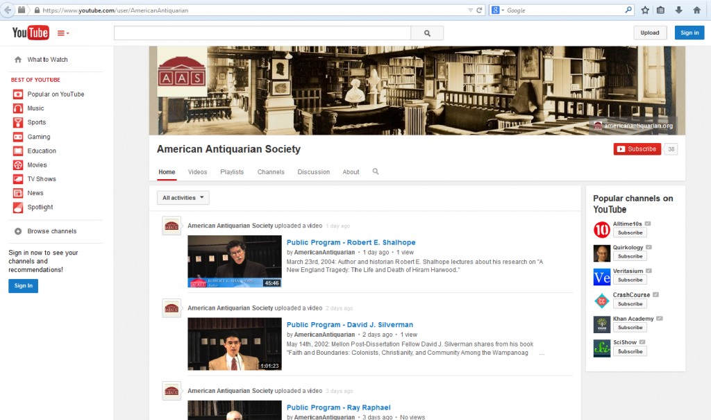 AAS YouTube screenshot