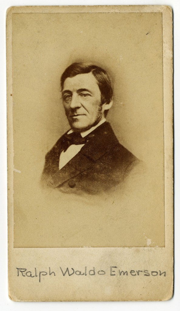 A carte de vsite of Ralph Waldo Emerson