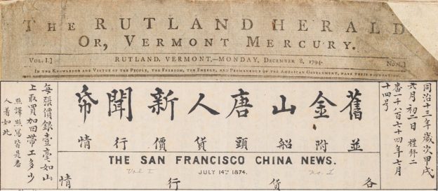 “To the Public”: The Rutland Herald, 1794, and the San Francisco China News, 1874