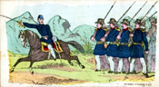 Civil War envelop from New York depicting a battle scene 
