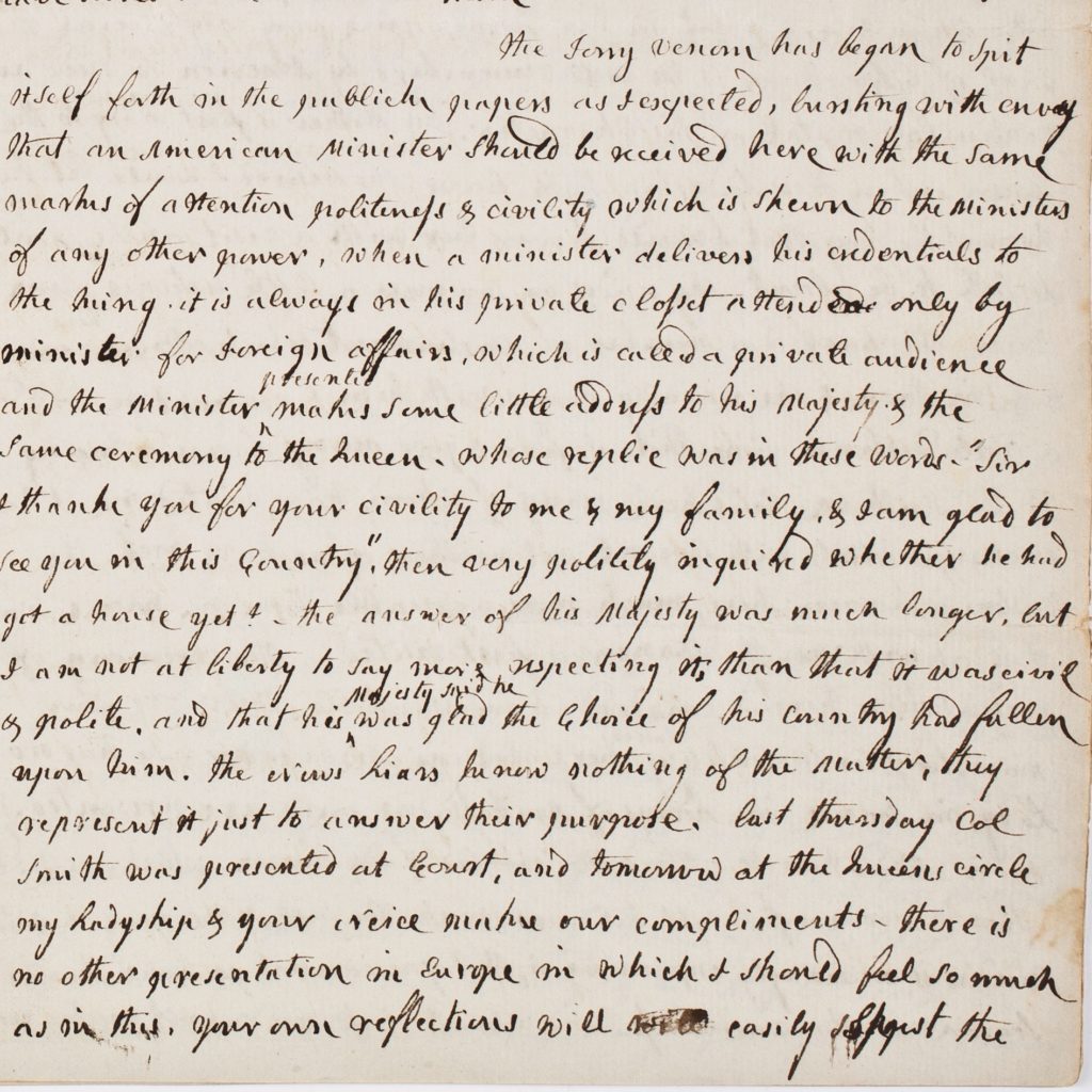 manuscripts 271114 square abigail adams to mary smith cranch 24 june 1785 p 2 and 3