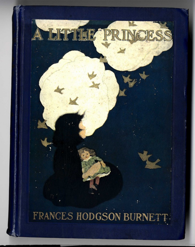 A color-illustrated 1905 copy of the expanded A Little Princess: Being the Whole story of Sara Crewe, Now Told for the First Time. 